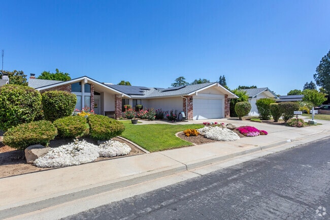 Ranch style homes with colorful landscaping can be found throughout Clovis.