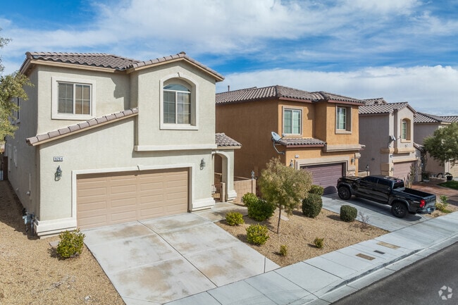 Some homes in Centennial Hills Town Center come with in-ground pools and solar panels on the roofs.