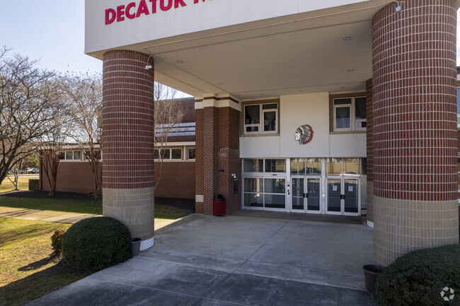 Entrance to Decatur Middle School in Decatur Alabama.
