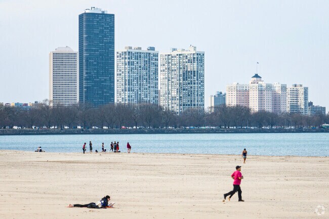 Montrose Beach is active all summer long and Sheridan Park residents flock to the shore.