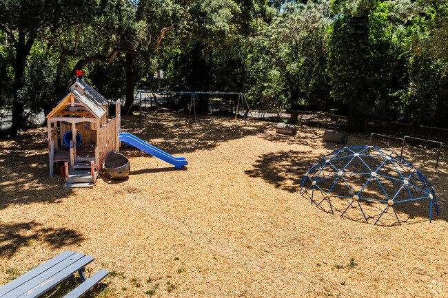 Iverness School has a fun backyard for students to play in.