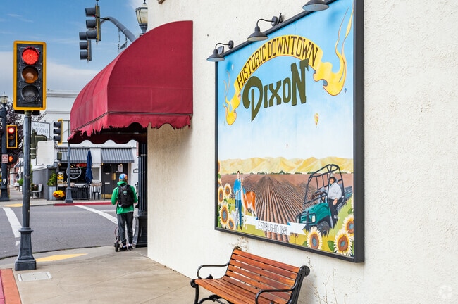 Downtown Dixon celebrates its agricultural roots with a mural.