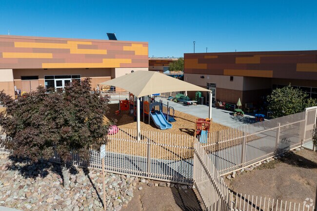 Students love the new playground equipment at Innovation Academy in Tucson, Arizona.