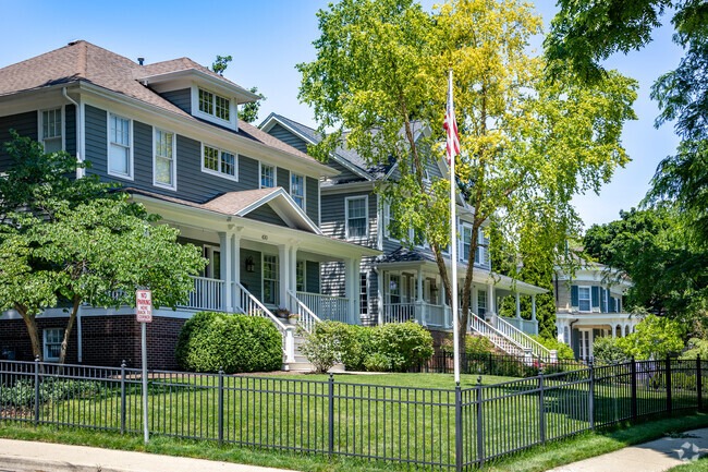 Rows of homes in Eagle Brook are sturdily built and offer craftsman style architecture.