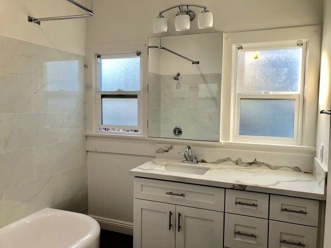 New vanity and toilet