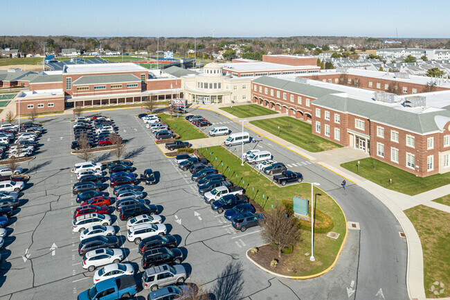 Cape Henlopen High School's rotunda is a notable, architectural element.