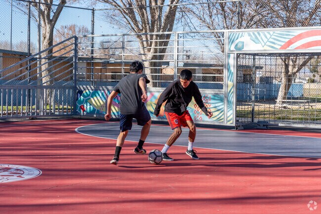 El Dorado Park has an enclosed soccer area for visitors to play.