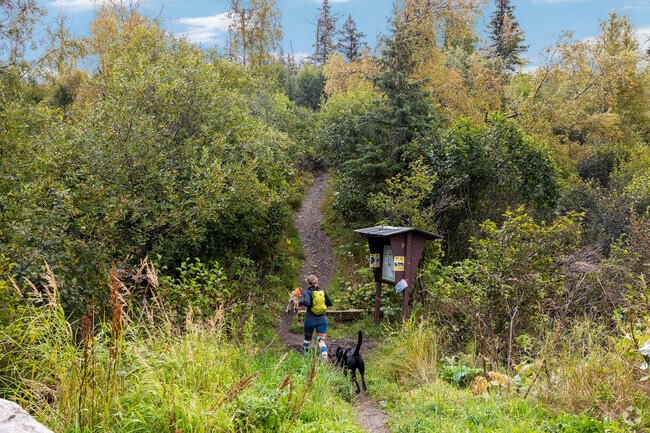 Basher offers quick access to multiple trails, in Far North Bicentennial Park and Chugach State Park.