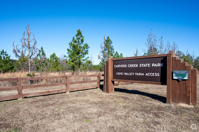 Carvers Creek State Park is a beautiful park with walking and biking trails.