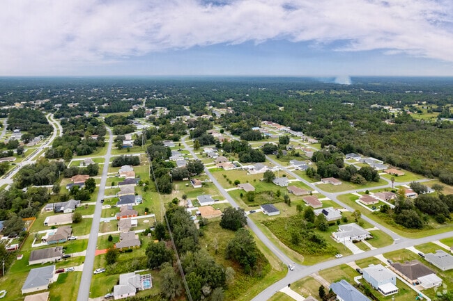 A stunning aerial view looking over Marion Oaks.