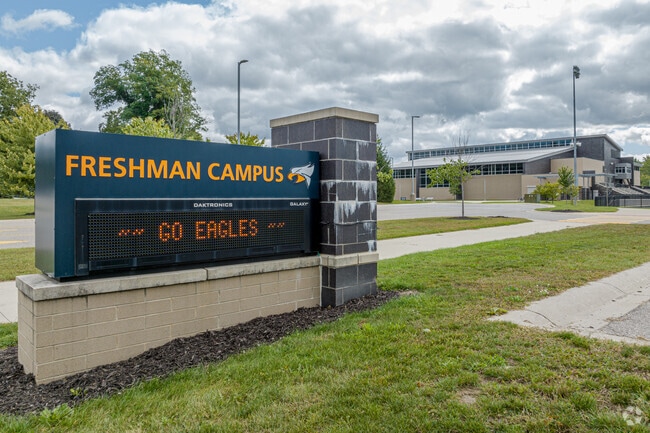 Hudsonville Freshman Campus has its own separate wing in the high school.