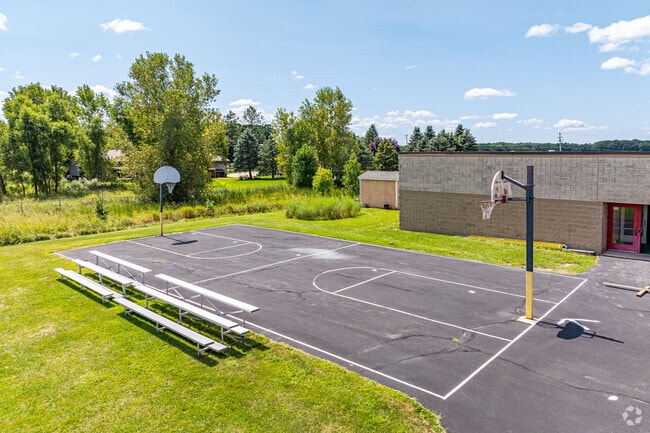 Basketball court is available to the students of Washington Elementary in Waterford, WI.