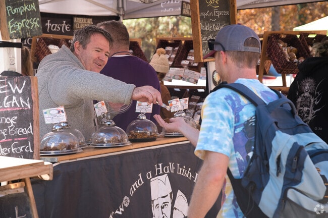 Residents visit RVA Big Market for local produce and crafts.