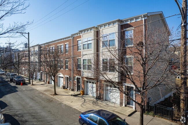 Residential streets are lined with historical homes and town homes in the Ludlow neighborhood.
