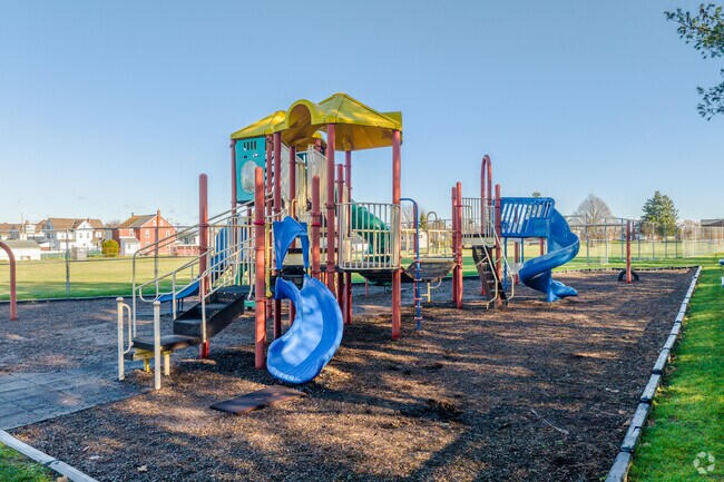 The playground at Stiles Park is a popular place after school.