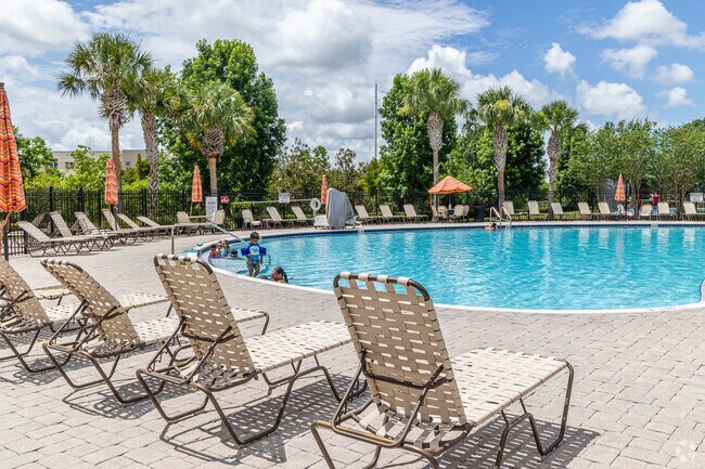 The Concord Station community clubhouse in Land O Lakes offers summer amenities for residents.