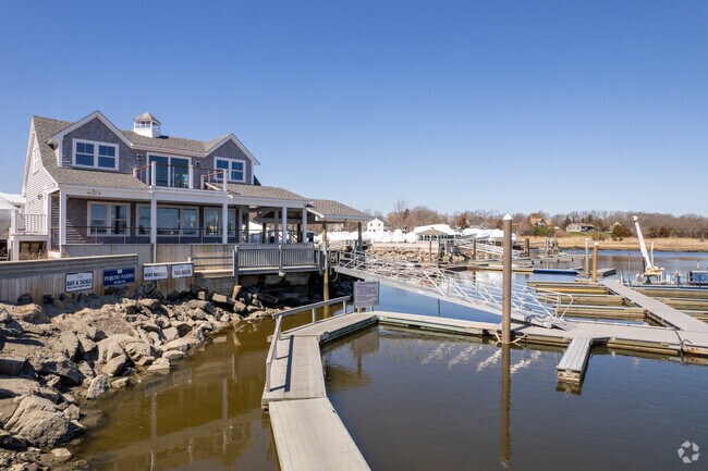 The local marina building in Essex is great for boat lovers.