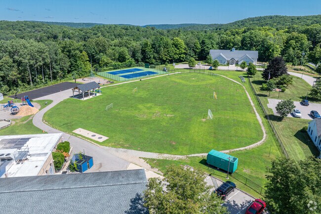 Students love the large play areas on campus at Lyme Consolidated School.