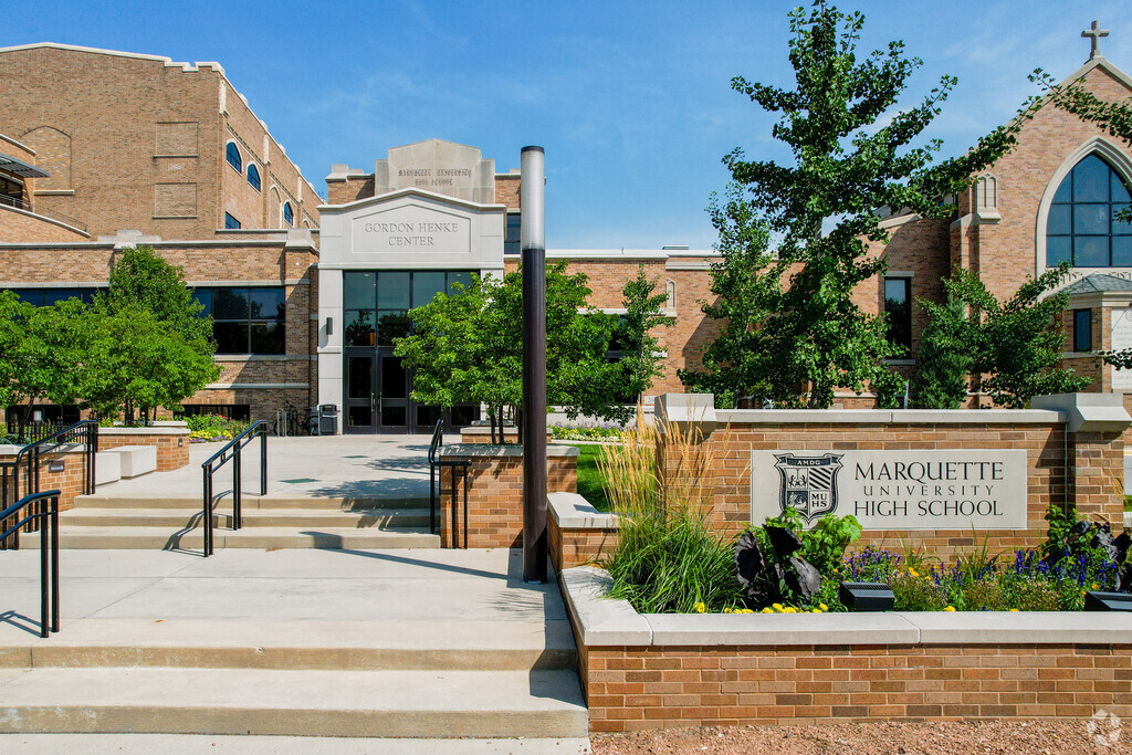 The Marquette University High School campus is located within Merrill Park.