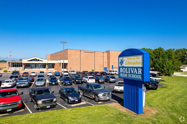 Some students in Polk County attend Bolivar Public School including Bolivar High School.