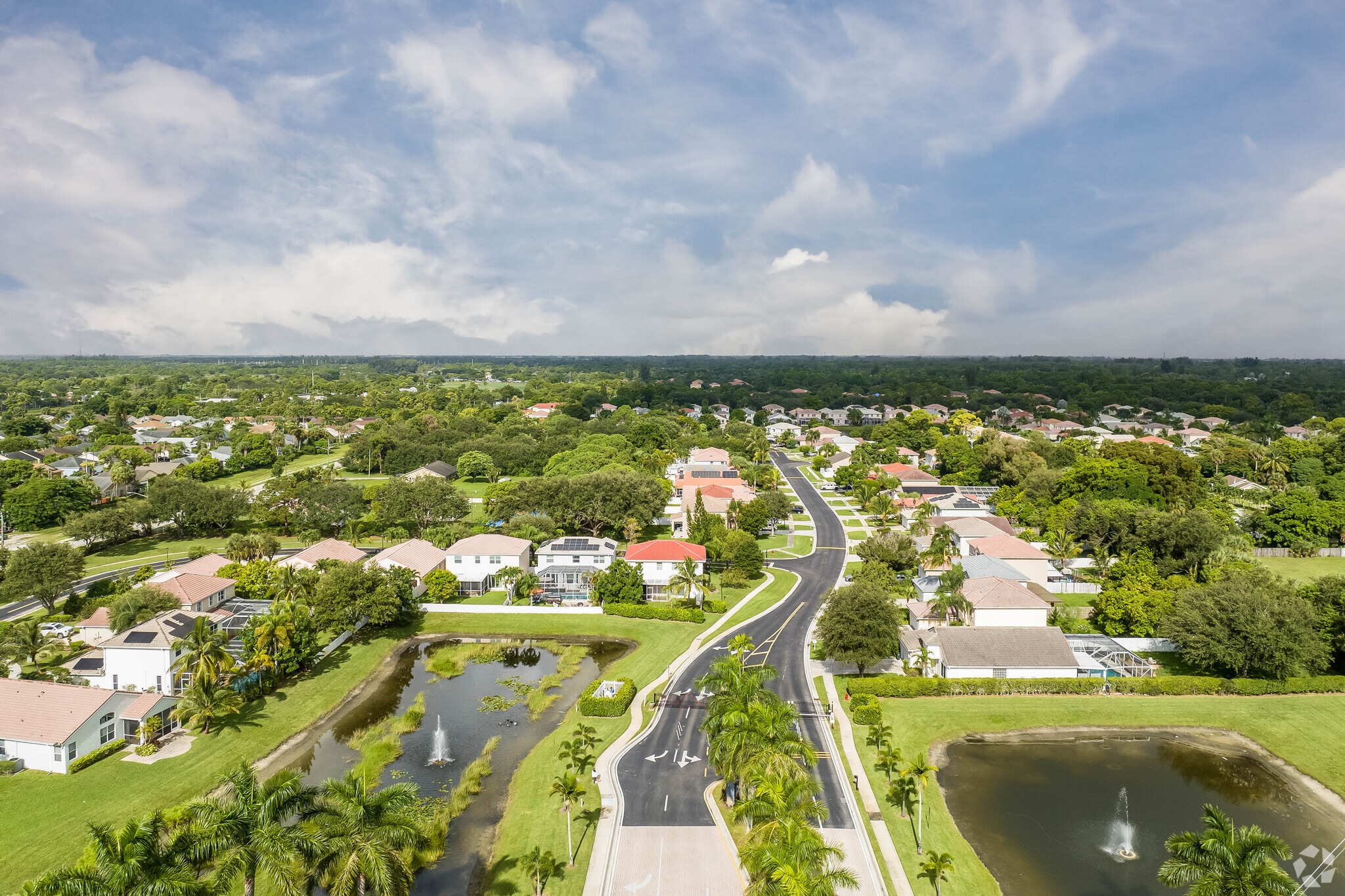 Dillman Farms is surrounded by lush greenery, several lakes, and quiet streets.