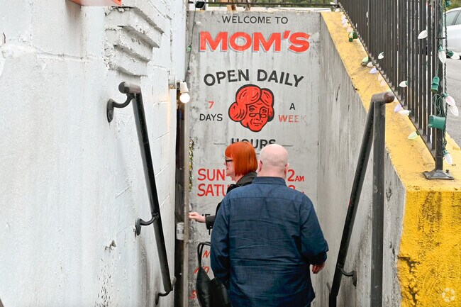 Mom's Basement in East Avondale is a local hot spot with drinks and live DJ's are the norm.