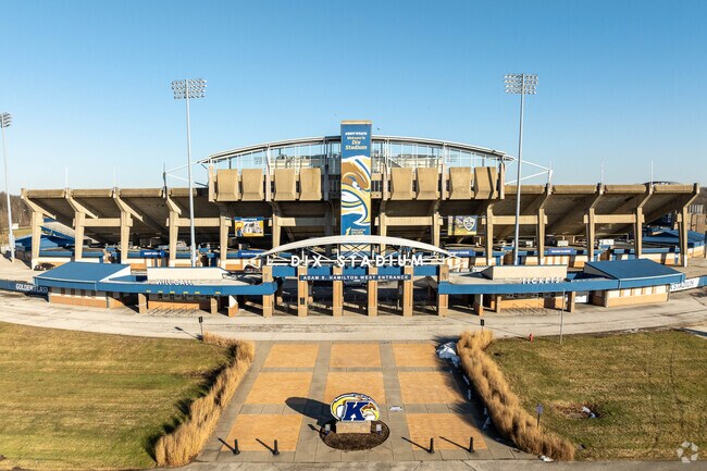 The Kent State Golden Flashes play at Dix Stadium in Kent, Ohio.