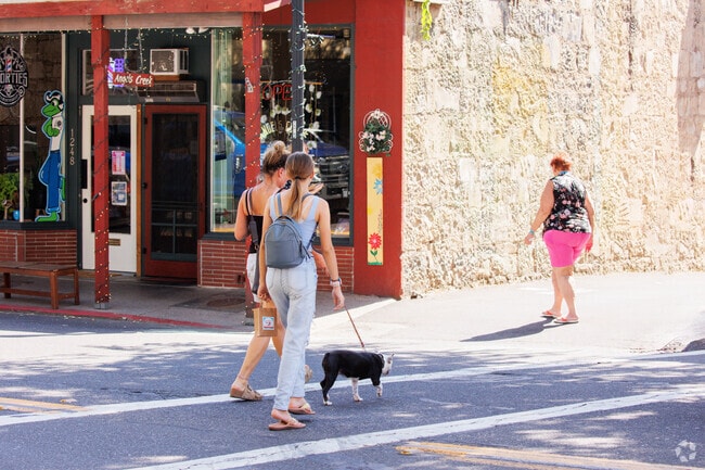 Residents stroll the streets of Downtown Angels Camp California.