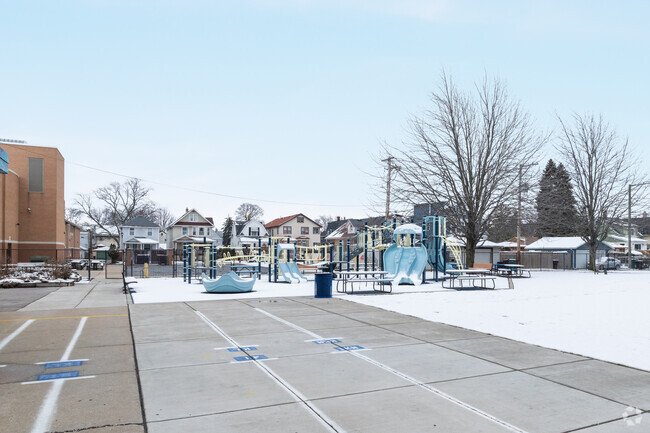 Kids love the playground at Heritage Middle School.