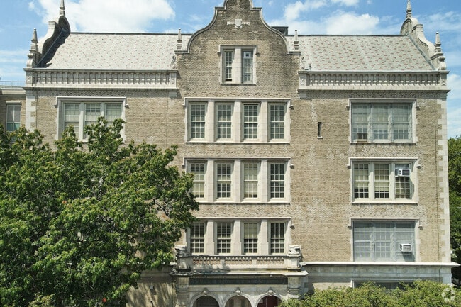 High School of Telecommunication Arts and Technology close up.