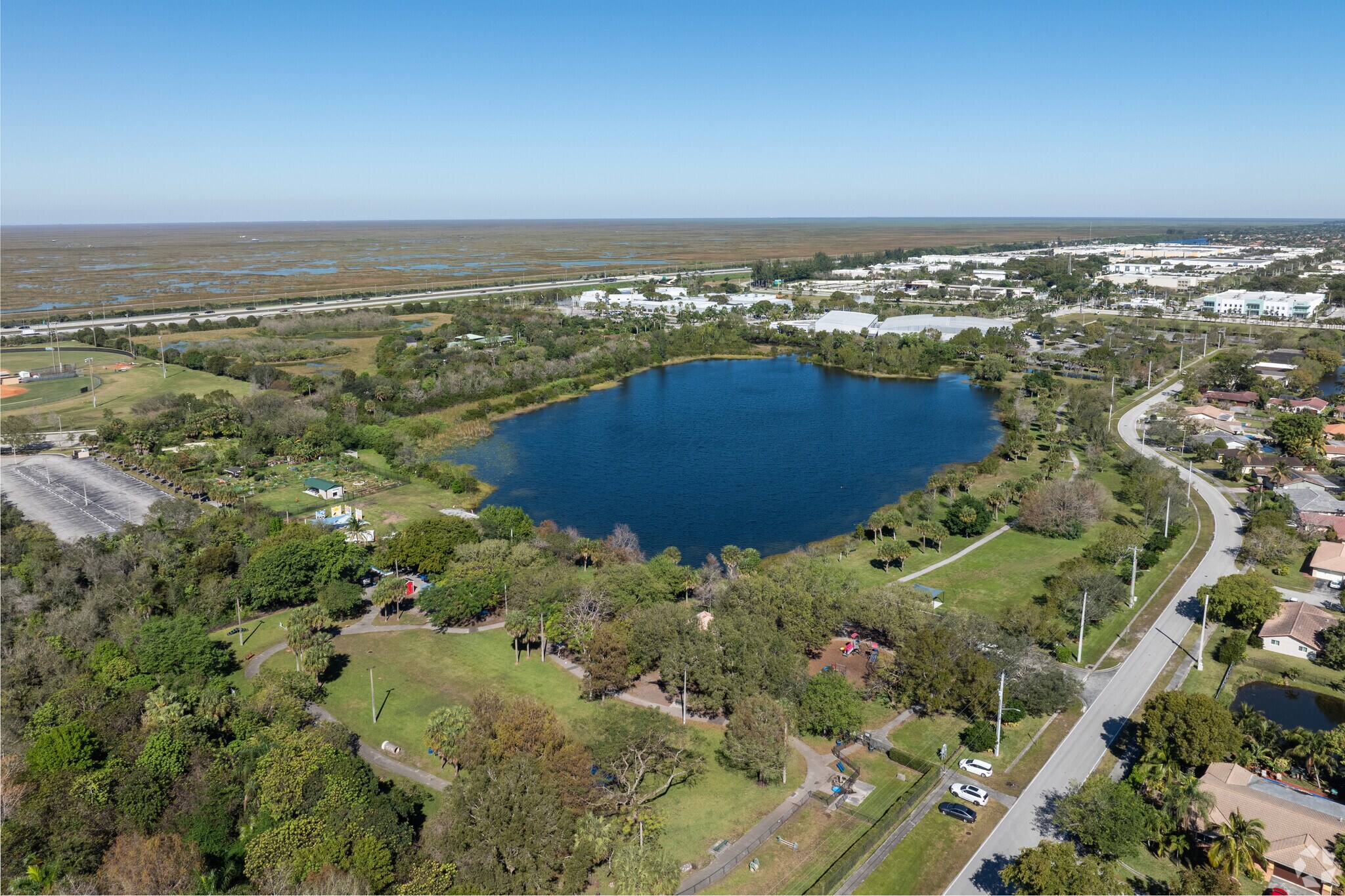 Enjoy the tranquility of Westchester Lake Park in Coral Springs.