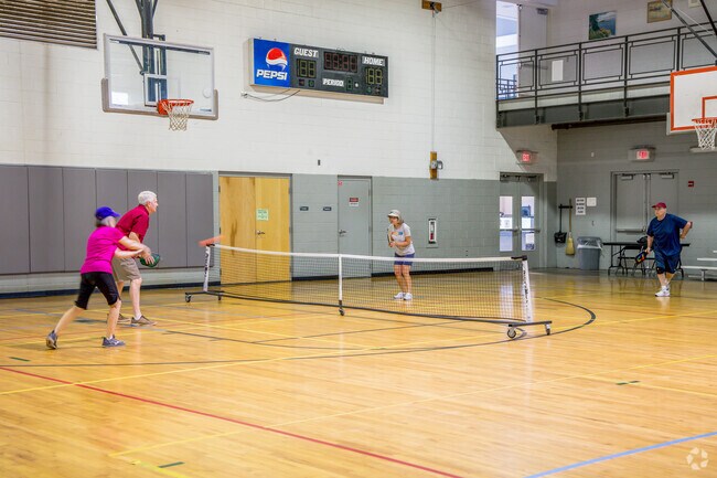 Roberts recreation center has pickle ball games Tuesdays - Fridays that you can join in.