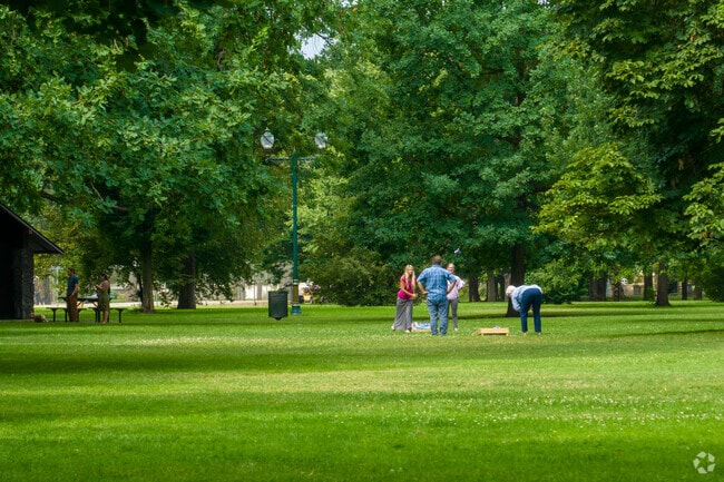 People play cornhole and have barbecues regularly at Corbin Park.