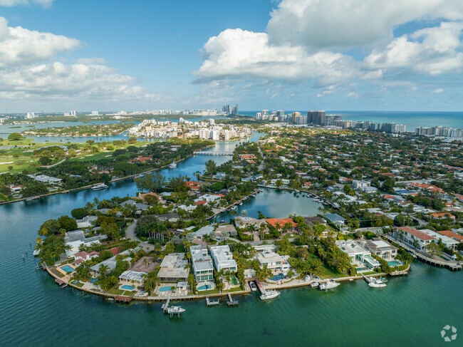 Almost every home comes with a waterfront view in Biscayne Point.