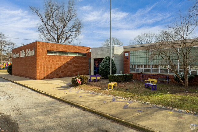 The entrance to Westover Hills Elementary School.