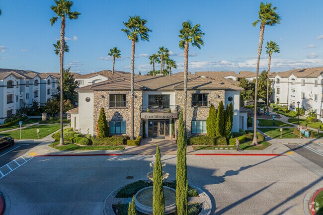 A few large apartment developments are seen across Village one in Modesto.