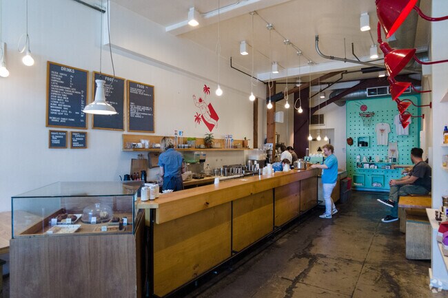 Immerse yourself in the ambiance of Go Get Em Tiger Cafe's interior in Windsor Square.