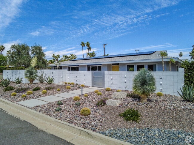 Yellow is a common accent color among the many mid-century modern homes in Sunrise Park.