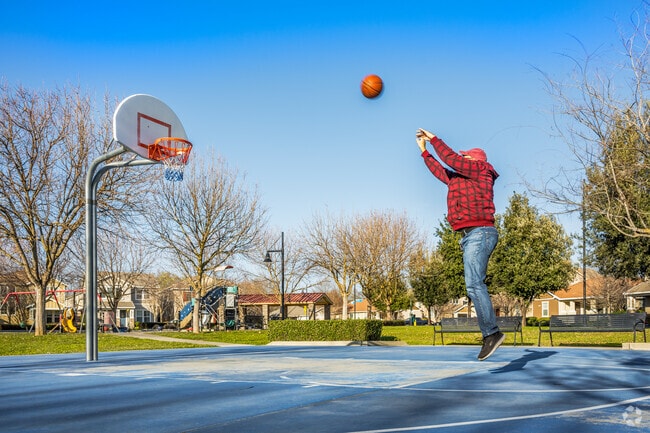 Join a basketball game at Renaissance Park.