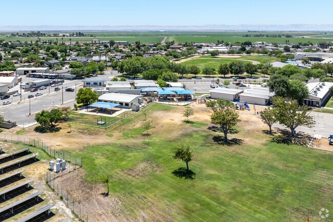 The sports field at Firebaugh Community Day School in Firebaugh.