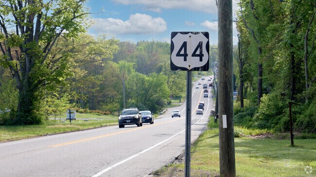 Route 44 highway stretches across several states, connecting Connecticut with Massachusetts.
