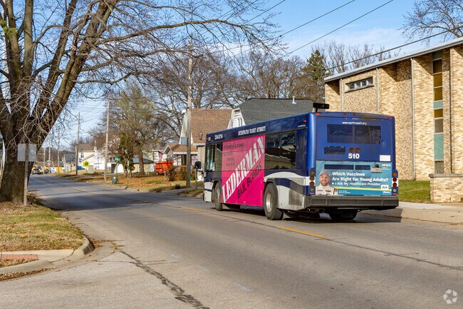 Riverfront’s bus system keeps the neighborhood connected and accessible.