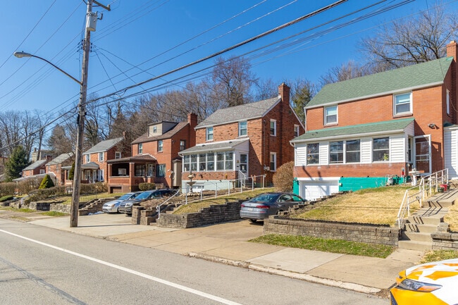 Homes in Stanton Heights are typically brick four squares.