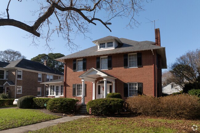 Some restored historical homes in Suffolk’s downtown district.