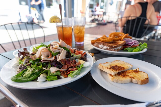 A grilled tuna sandwich and cobb salad are enjoyed in Downtown Vallejo at the Good Day Cafe.