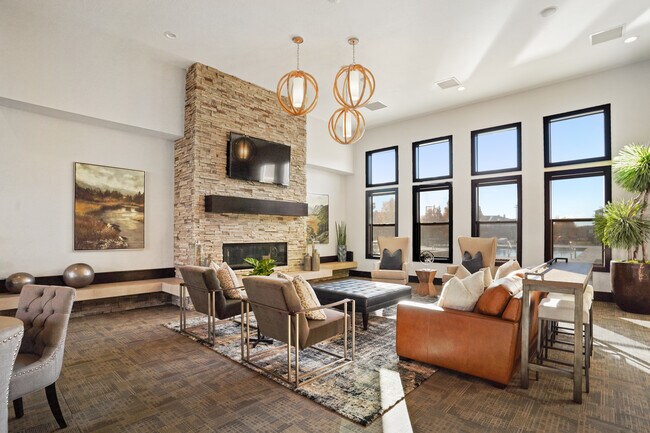 Interior Fireplace In The Clubhouse