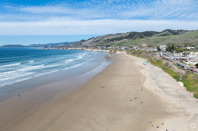 Locals head to the beach on sunny days in Pismo Beach.