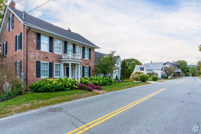 Few single-family homes in Hartford's Quechee village are found on public access streets.