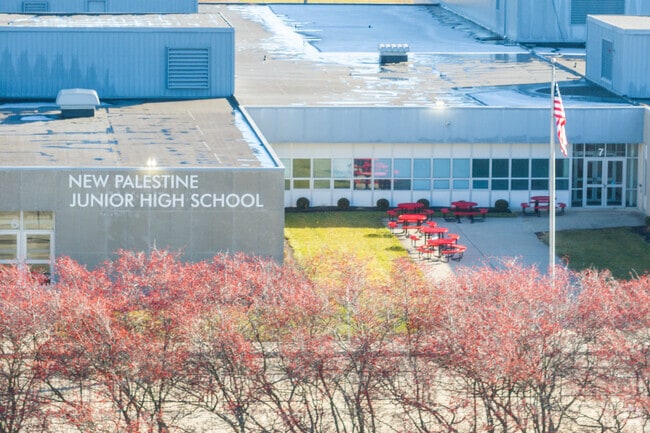 New Palestine Jr High School serves seventh and eighth grade students in Southern Hancock County.