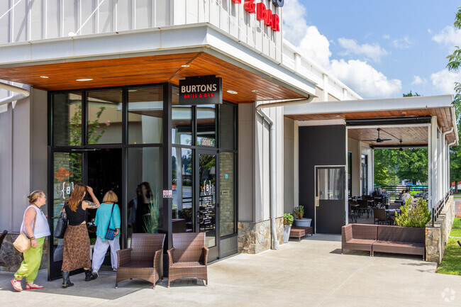 Grab a bite at Burton's Grill and Bar just west of Riverrun.